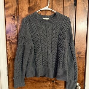 Everlane Cotton Boxy Cable Knit Sweater